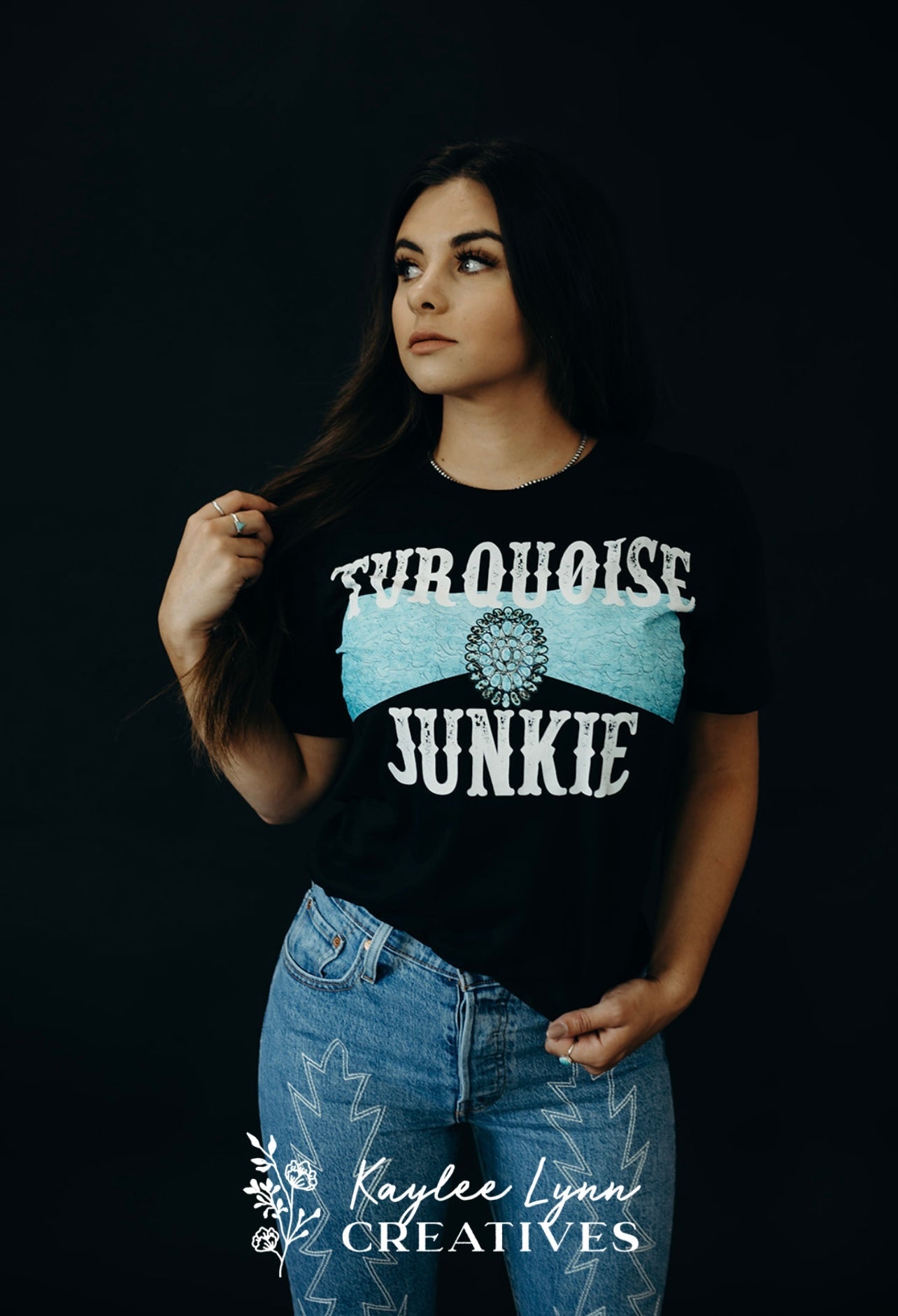 Turquoise Junkie Graphic Tee