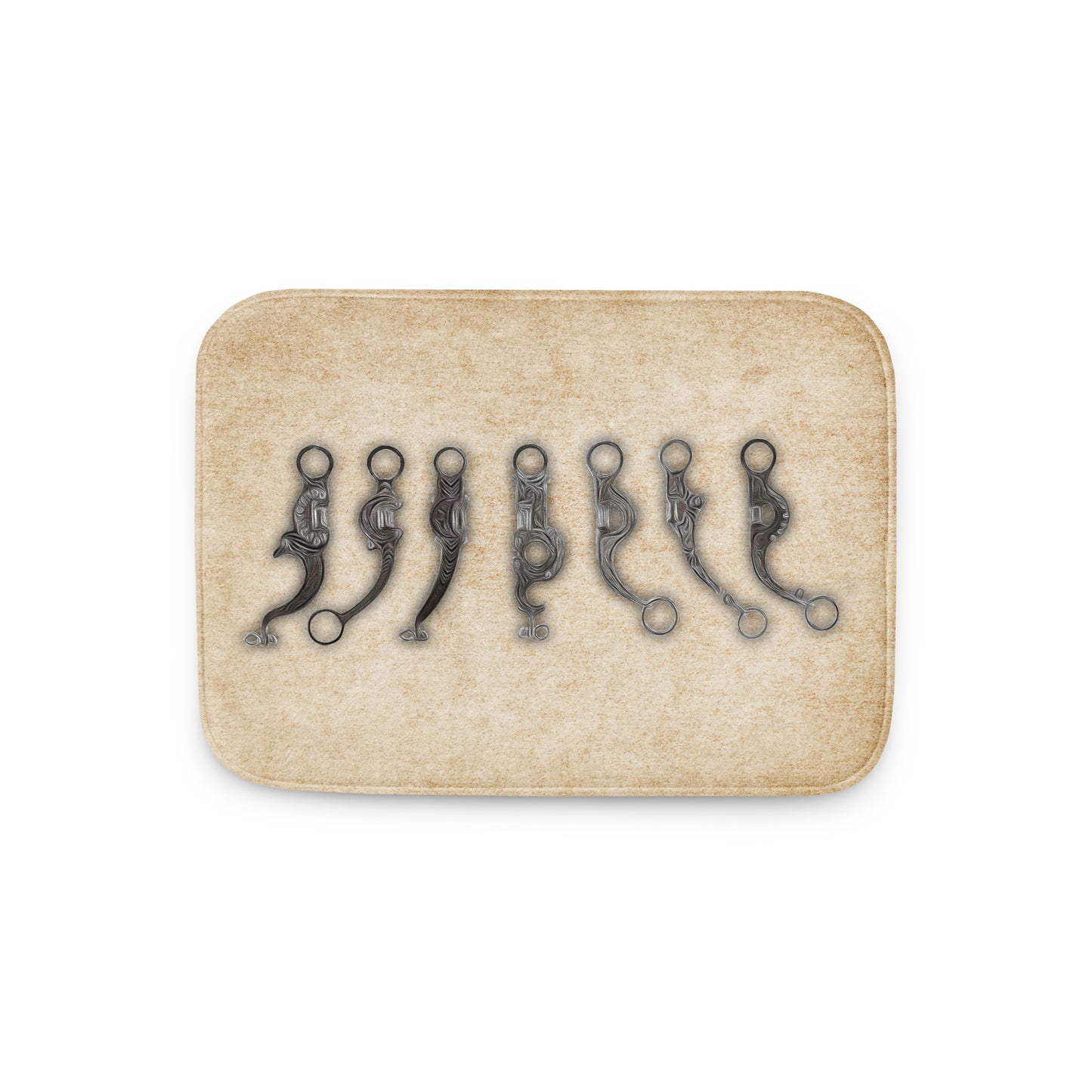 Western Horse Bits Memory Foam Bath Mat