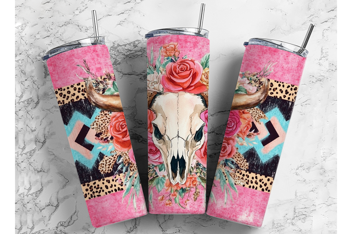Cow Skull 20 oz. Stainless Steel Tumbler