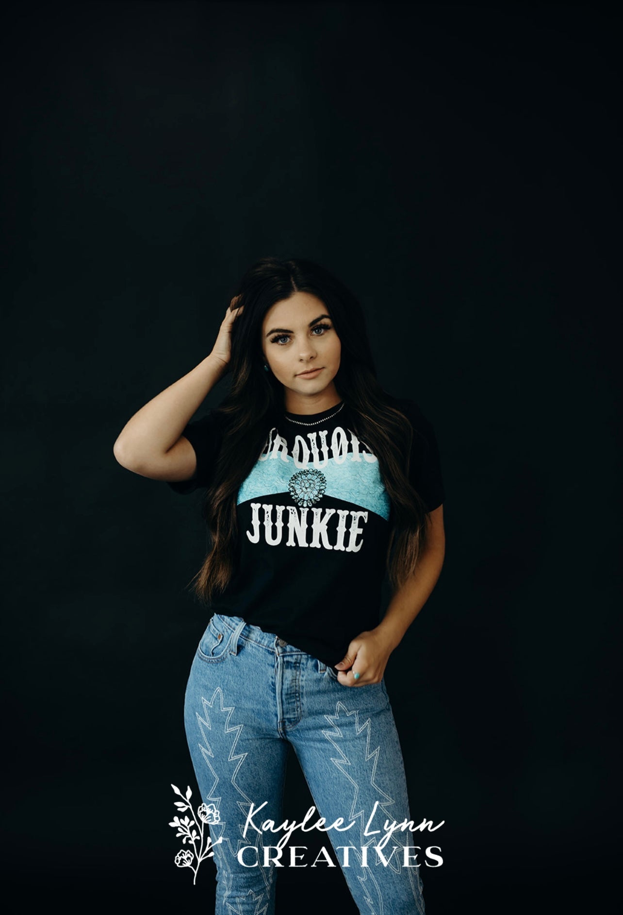 Turquoise Junkie Graphic Tee