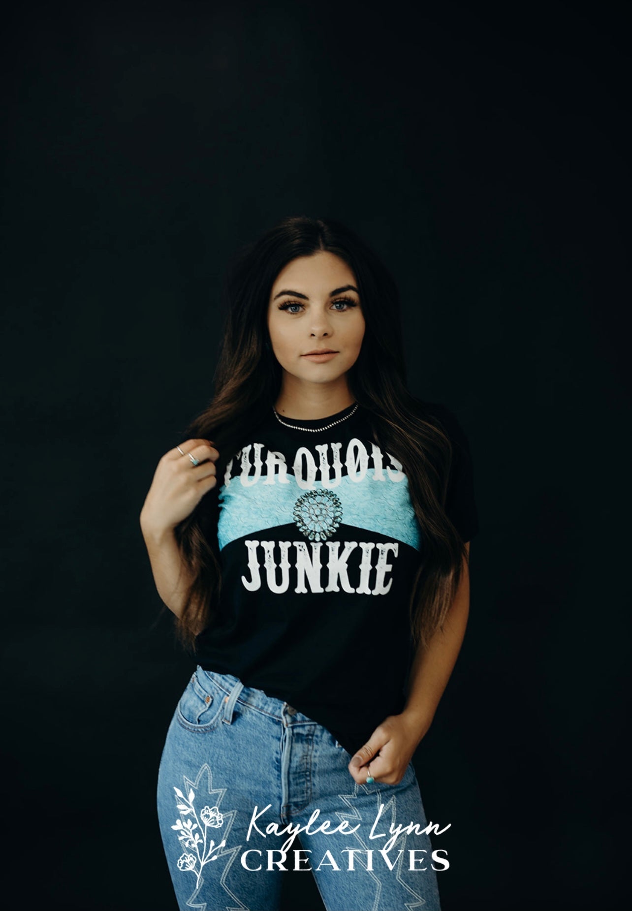 Turquoise Junkie Graphic Tee