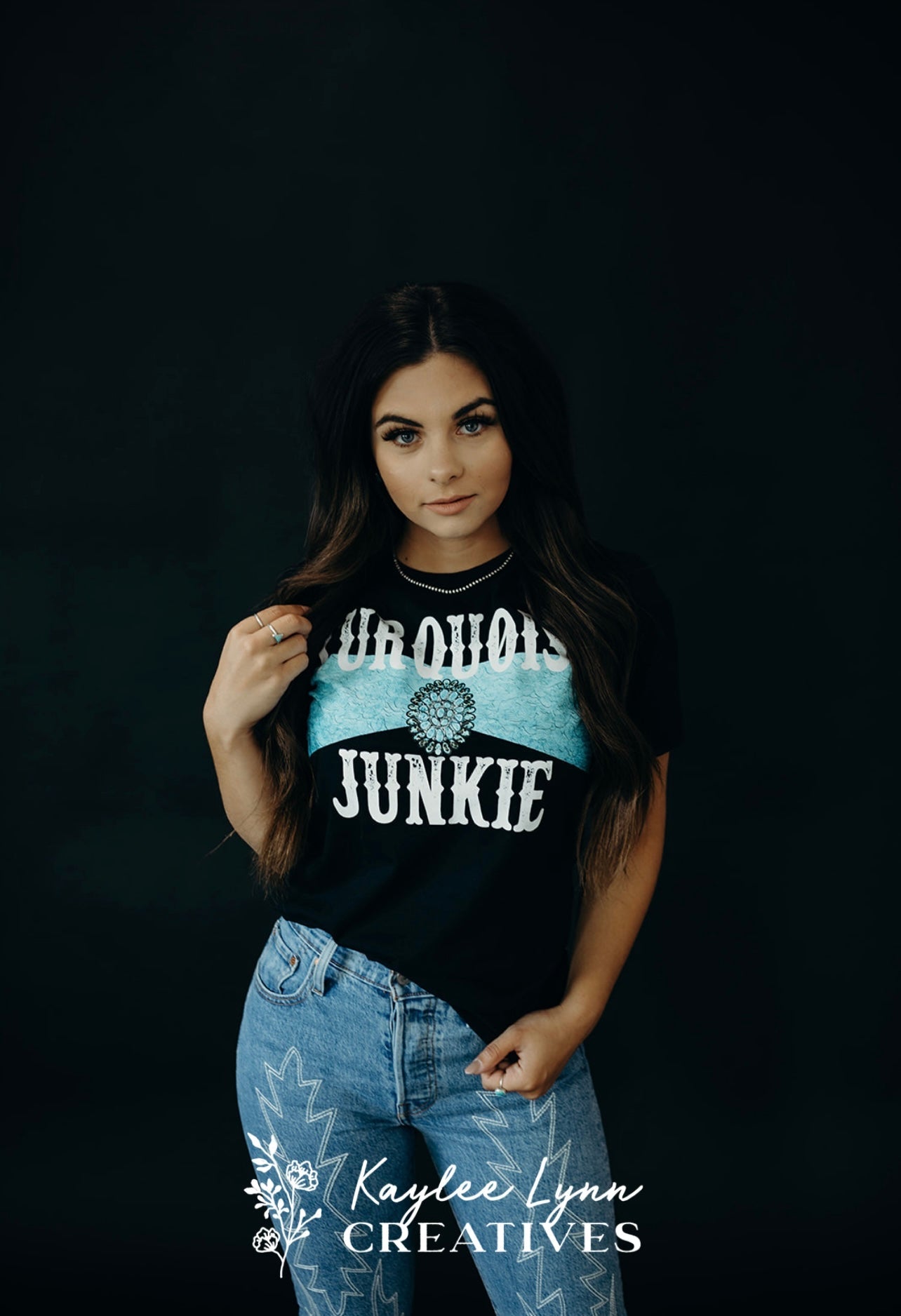 Turquoise Junkie Graphic Tee