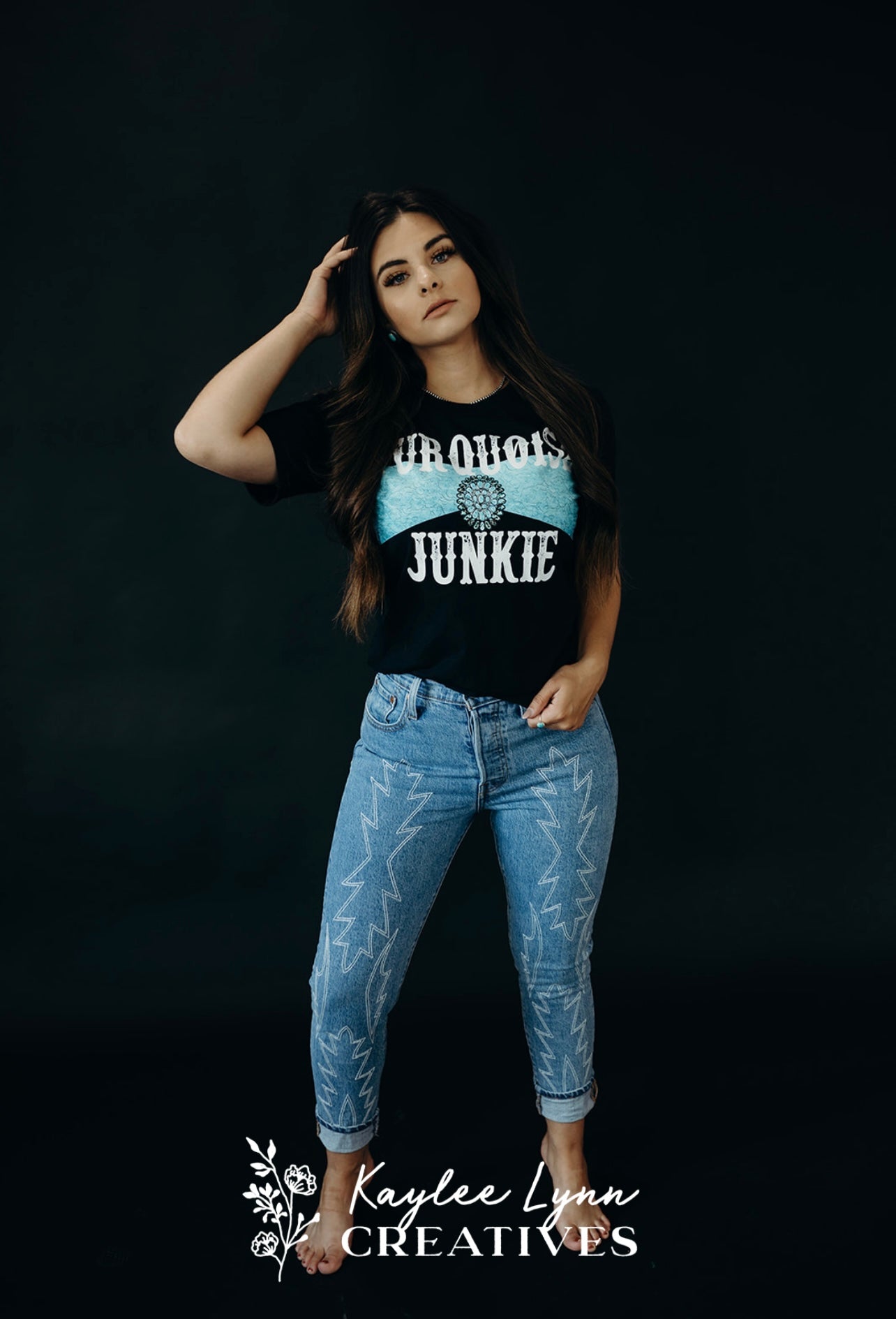 Turquoise Junkie Graphic Tee