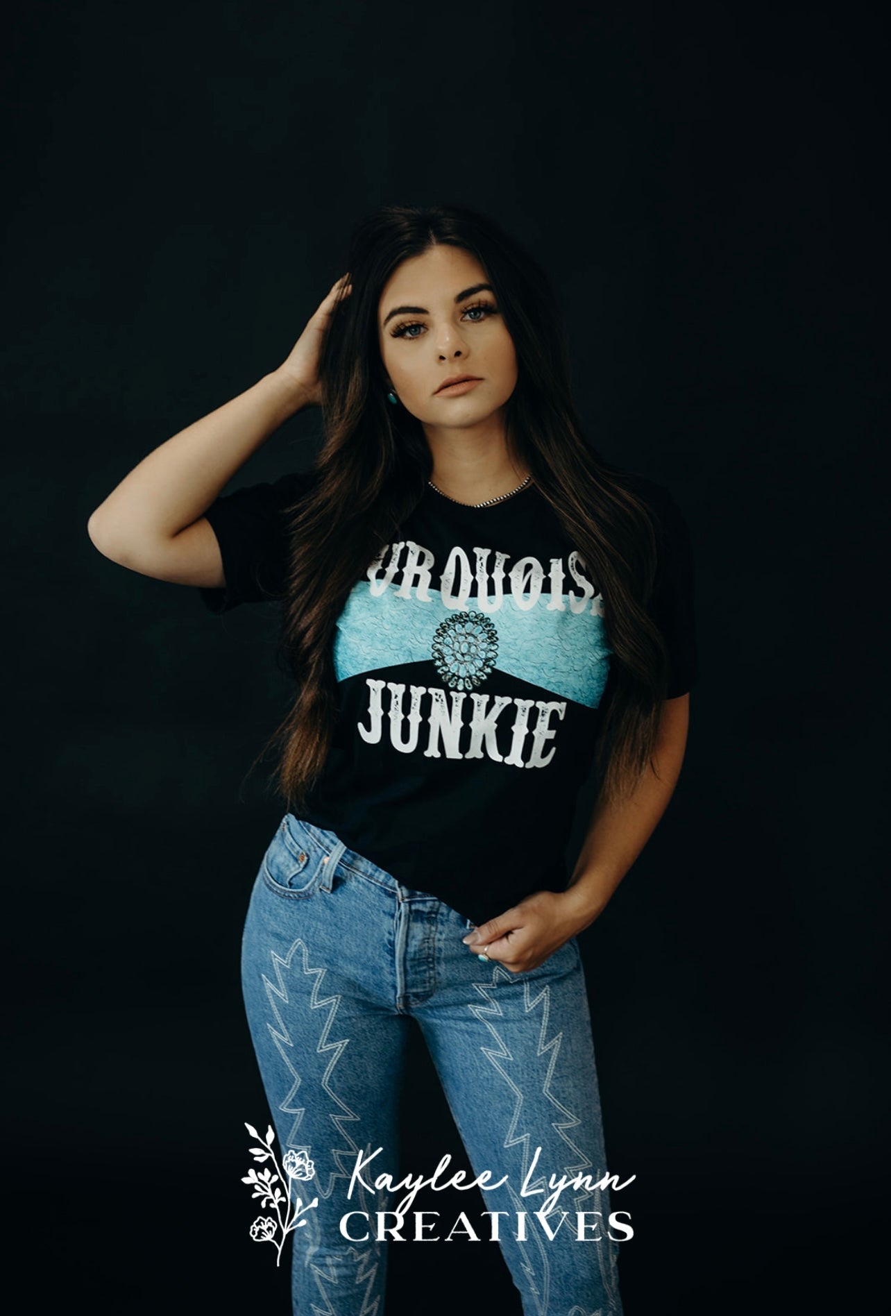 Turquoise Junkie Graphic Tee