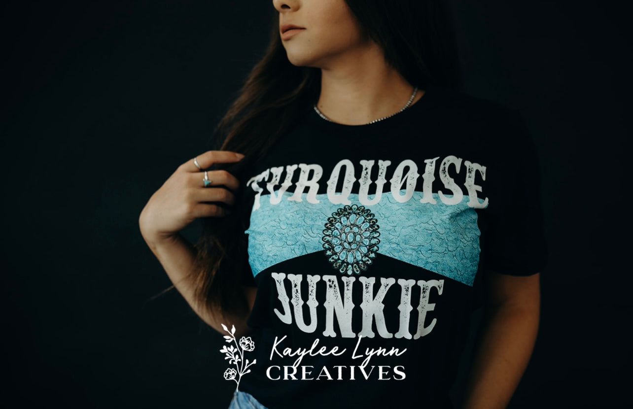 Turquoise Junkie Graphic Tee