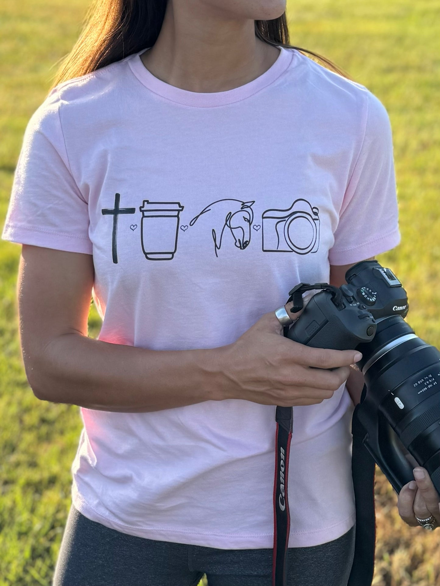 God, Coffee, Horses, Photography | Bella + Canvas Women's Relaxed T-Shirt