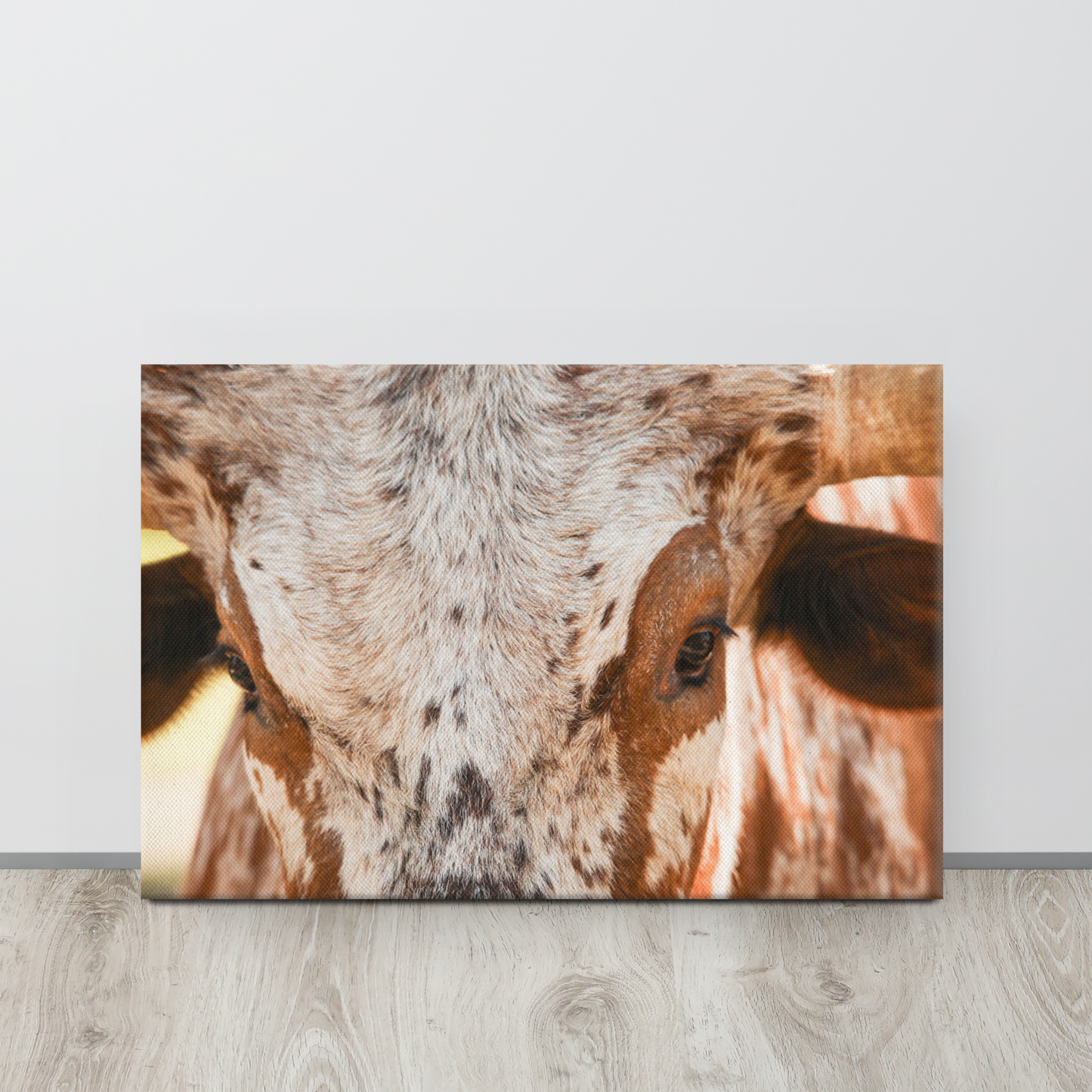 Longhorn Close-Up | Canvas Wall Art, Western Home Decor
