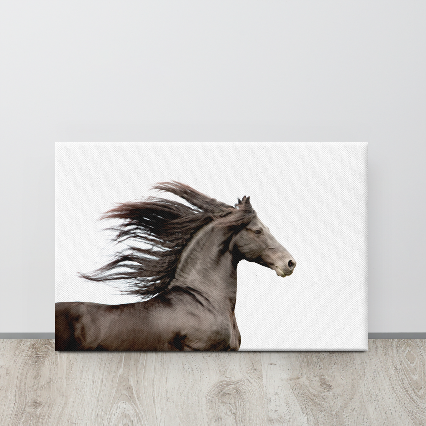 Friesian Horse Black and White Equine Original Wall Art