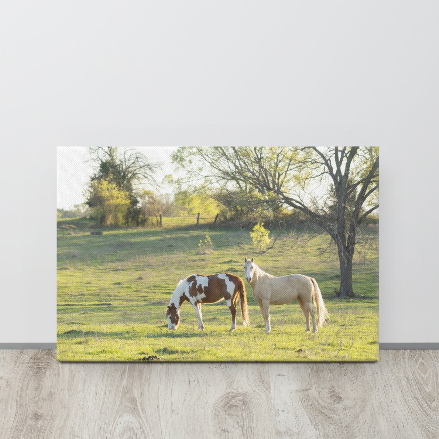 Horses in the Field Farmhouse Wall Art