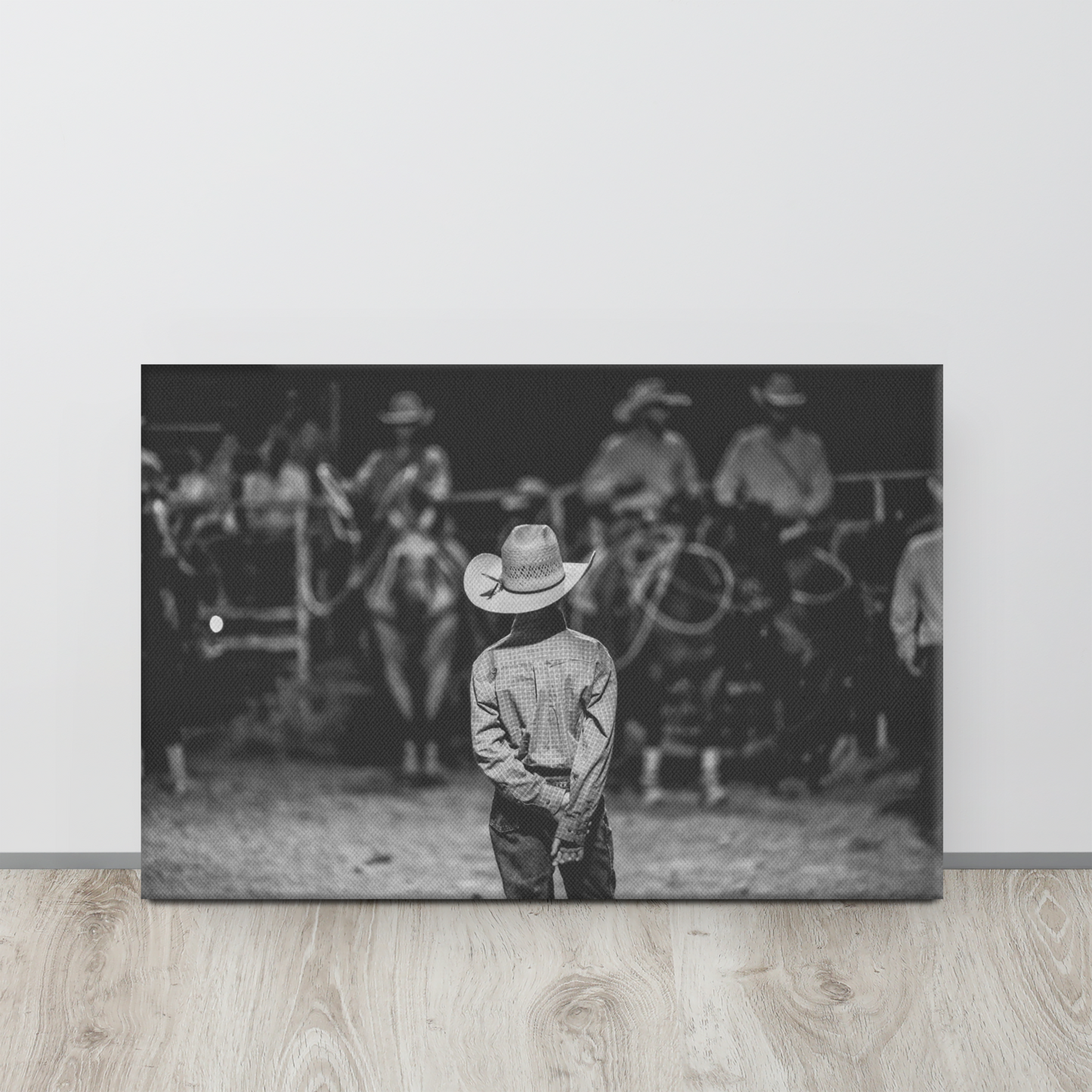 Watch and Learn | Roping Pen Original Photography Cowboy Canvas Wall Art