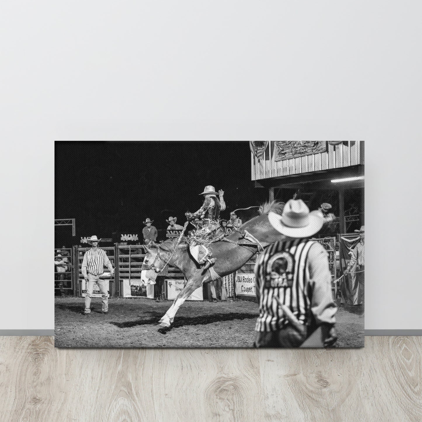 Texas Friday Night Lights Saddle Bronc Wall Art | Original Rodeo Photography