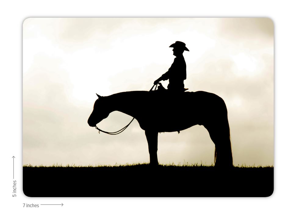Cowboy Silhouette Metal Print