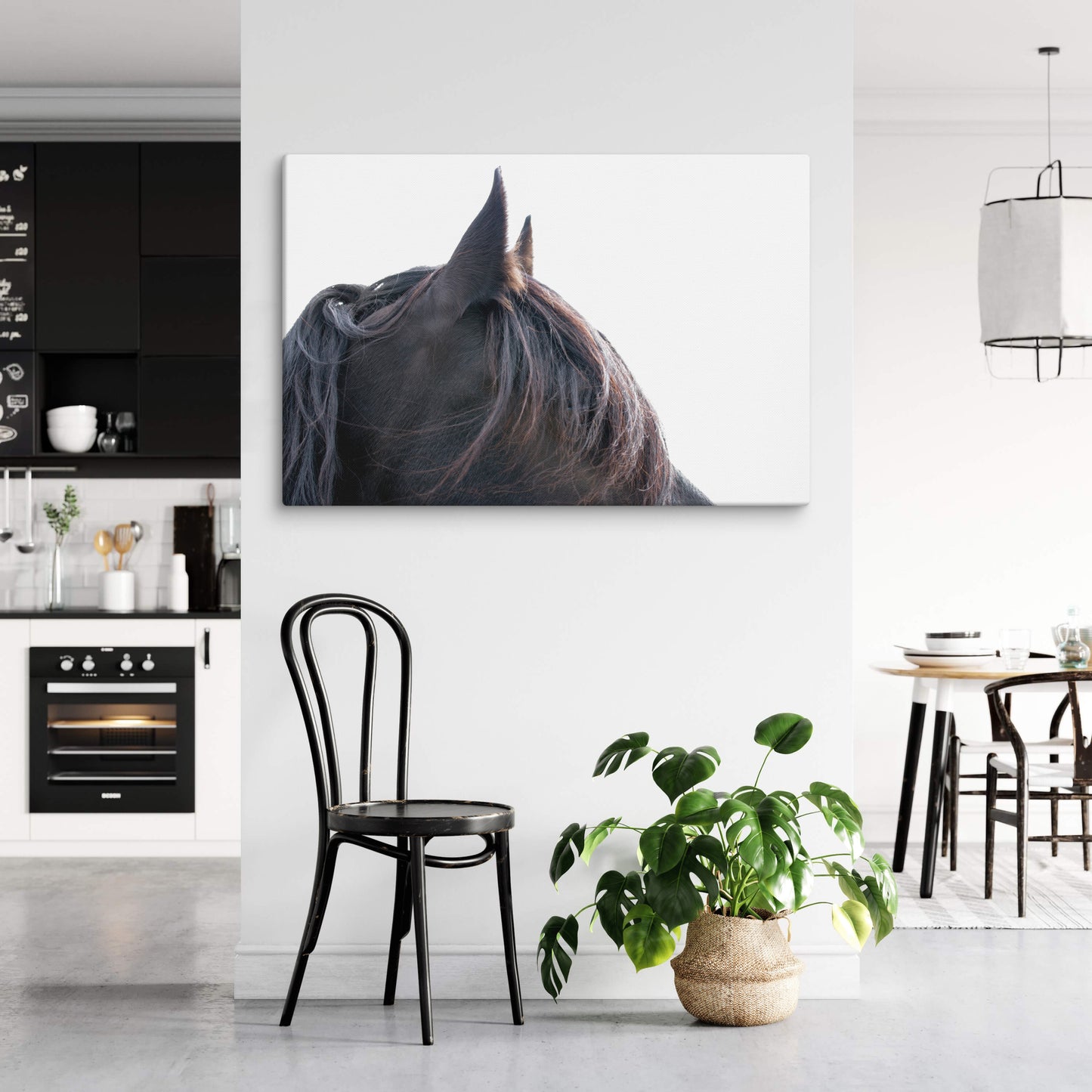 Dark Horse Close Up, Equestrian Wall Art and Home Decor