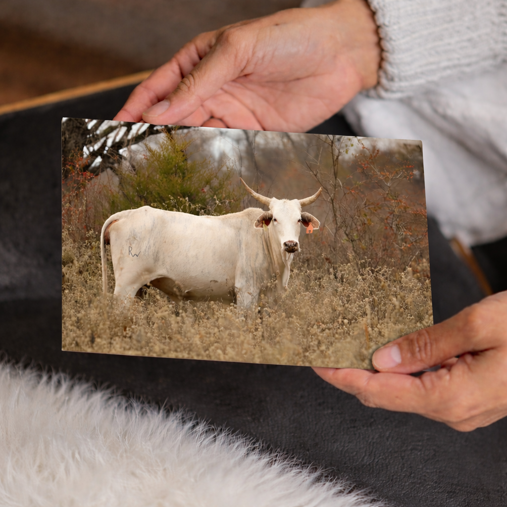 Blonde Brindle Cow Canvas Farmhouse Decor Western Wall Art