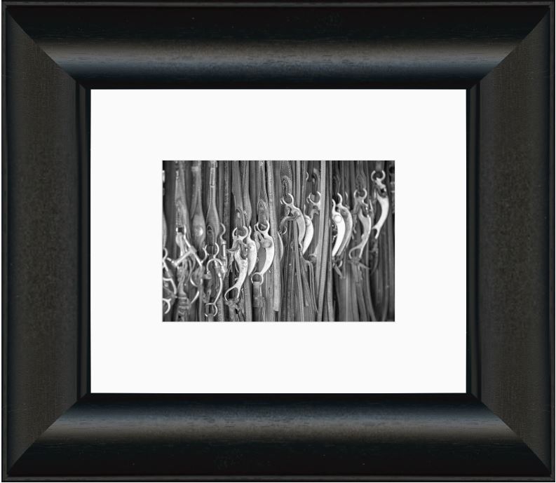 Western Horse Bits Framed Print with 2" Mat