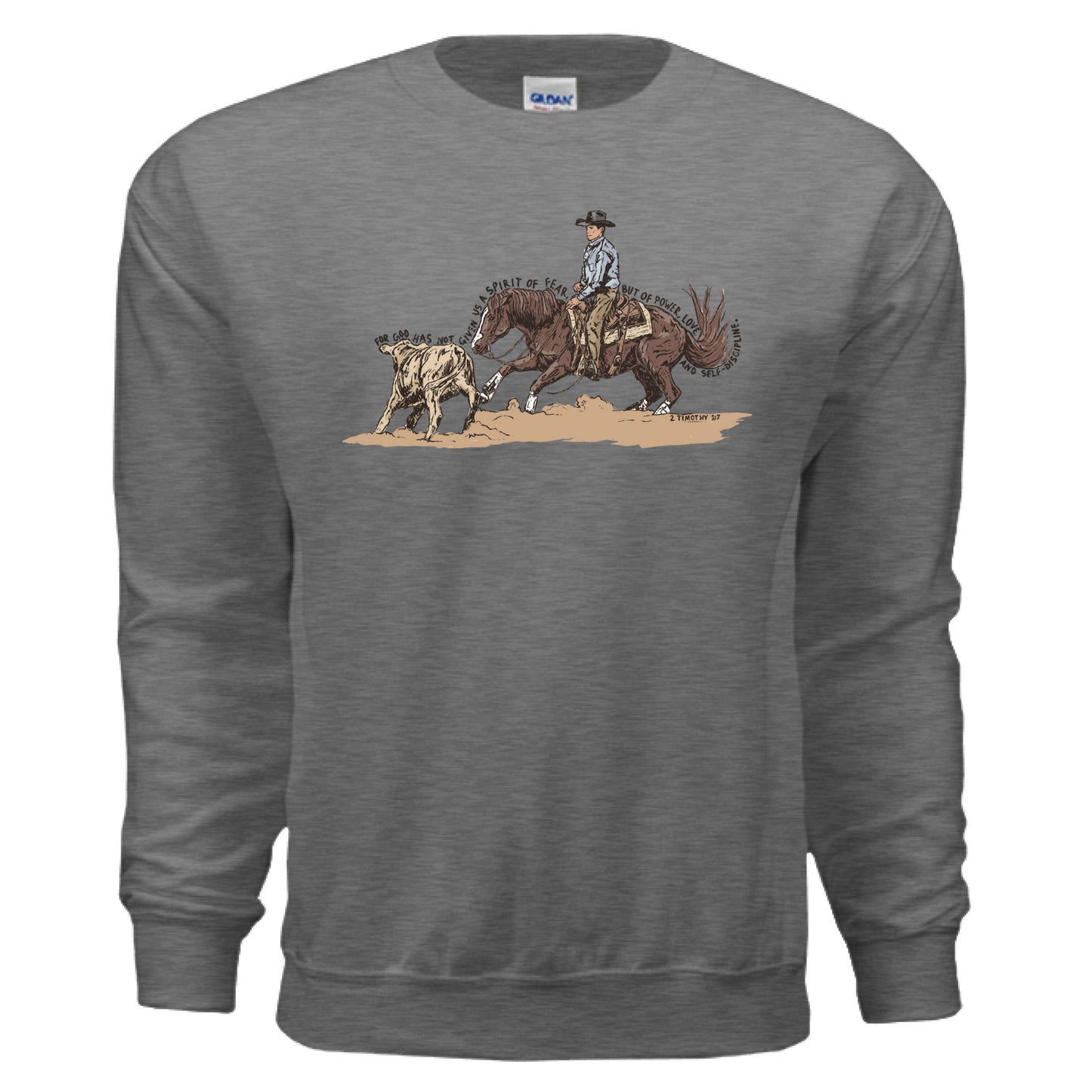 Cutting Horse Crewneck Long Sleeve Shirt