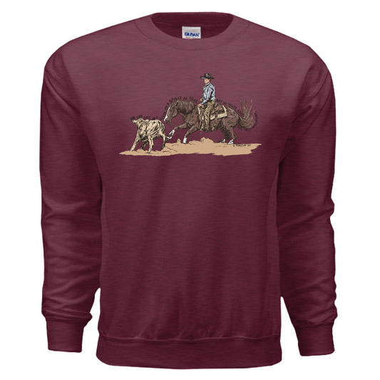 Cutting Horse Crewneck Long Sleeve Shirt
