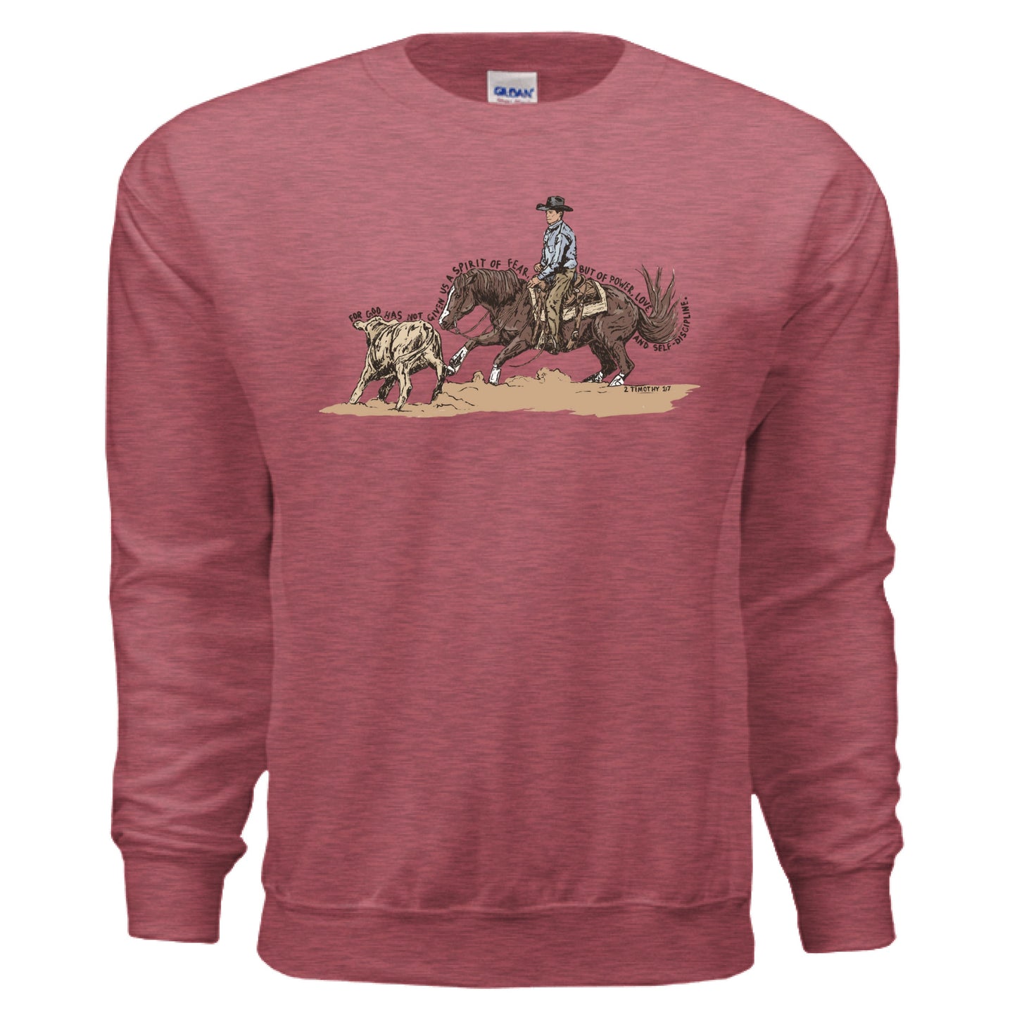 Cutting Horse Crewneck Long Sleeve Shirt