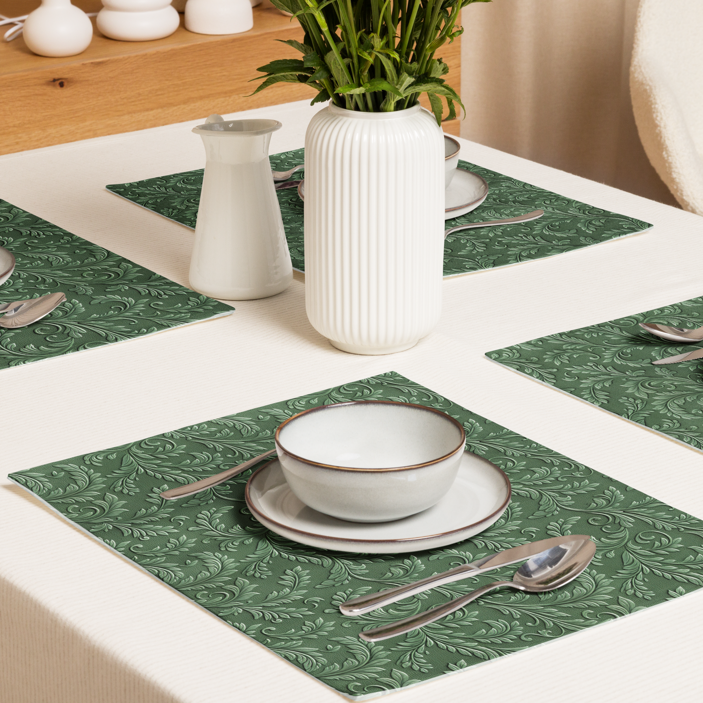 Green Western Floral Placemats