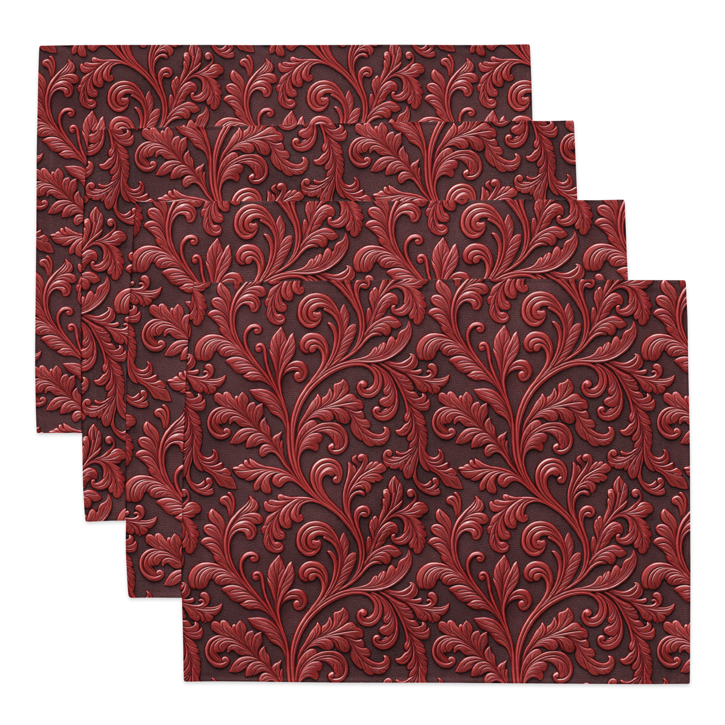 Red Western Floral Placemats