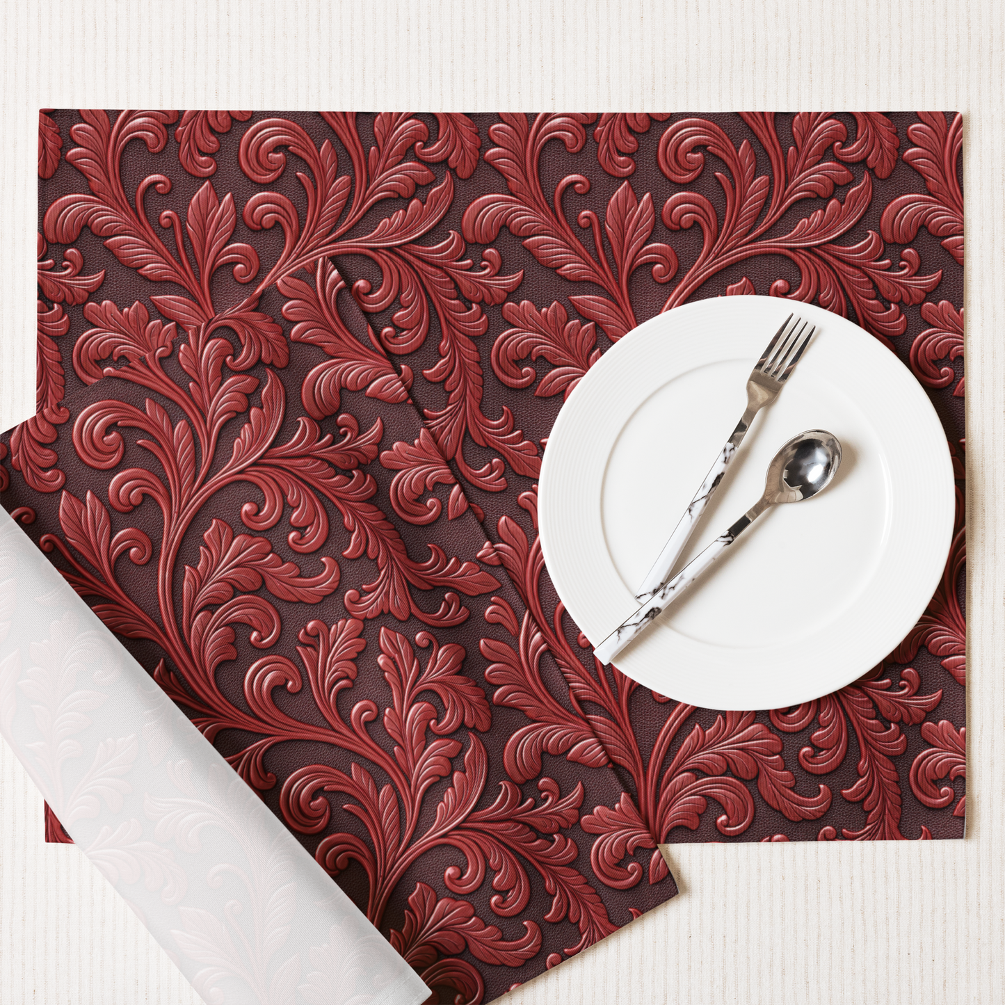 Red Western Floral Placemats