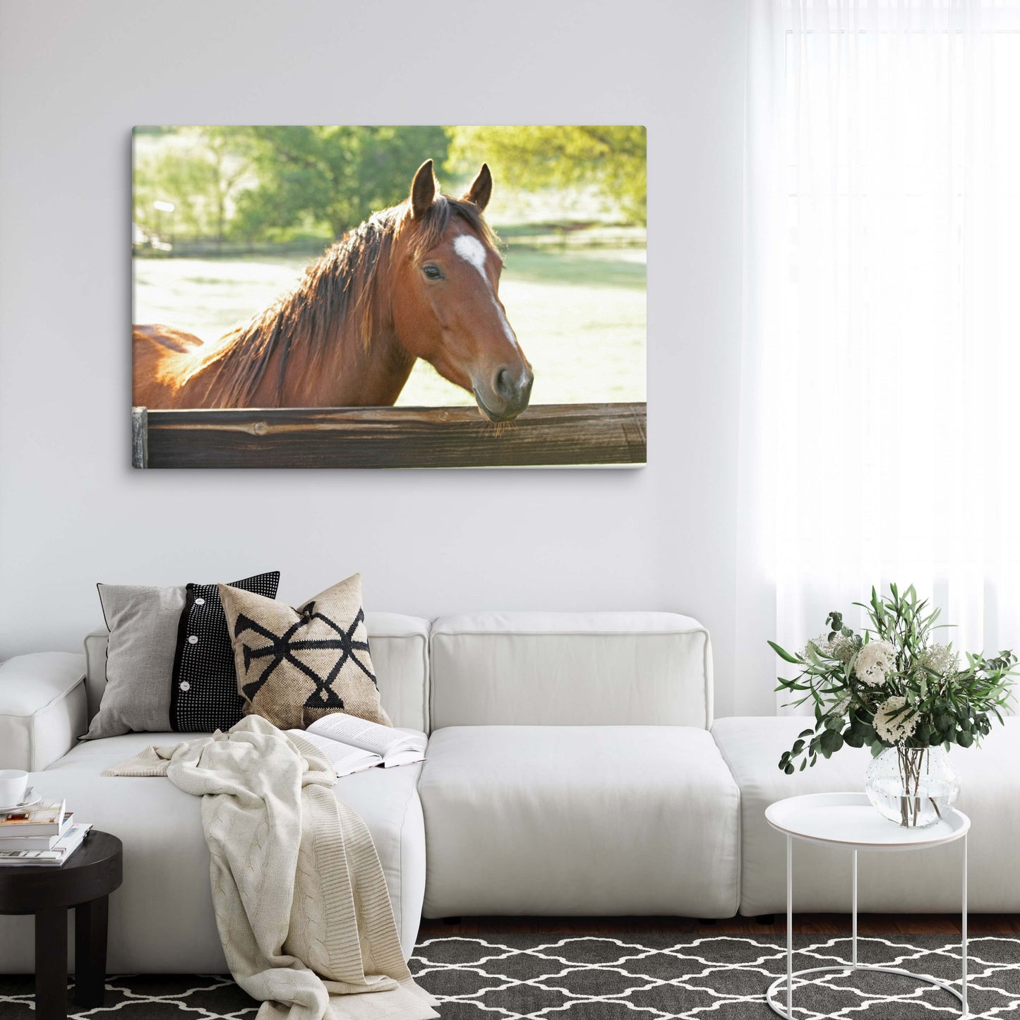 Pretty Bay Horse Wall Art | Farmhouse Home Decor