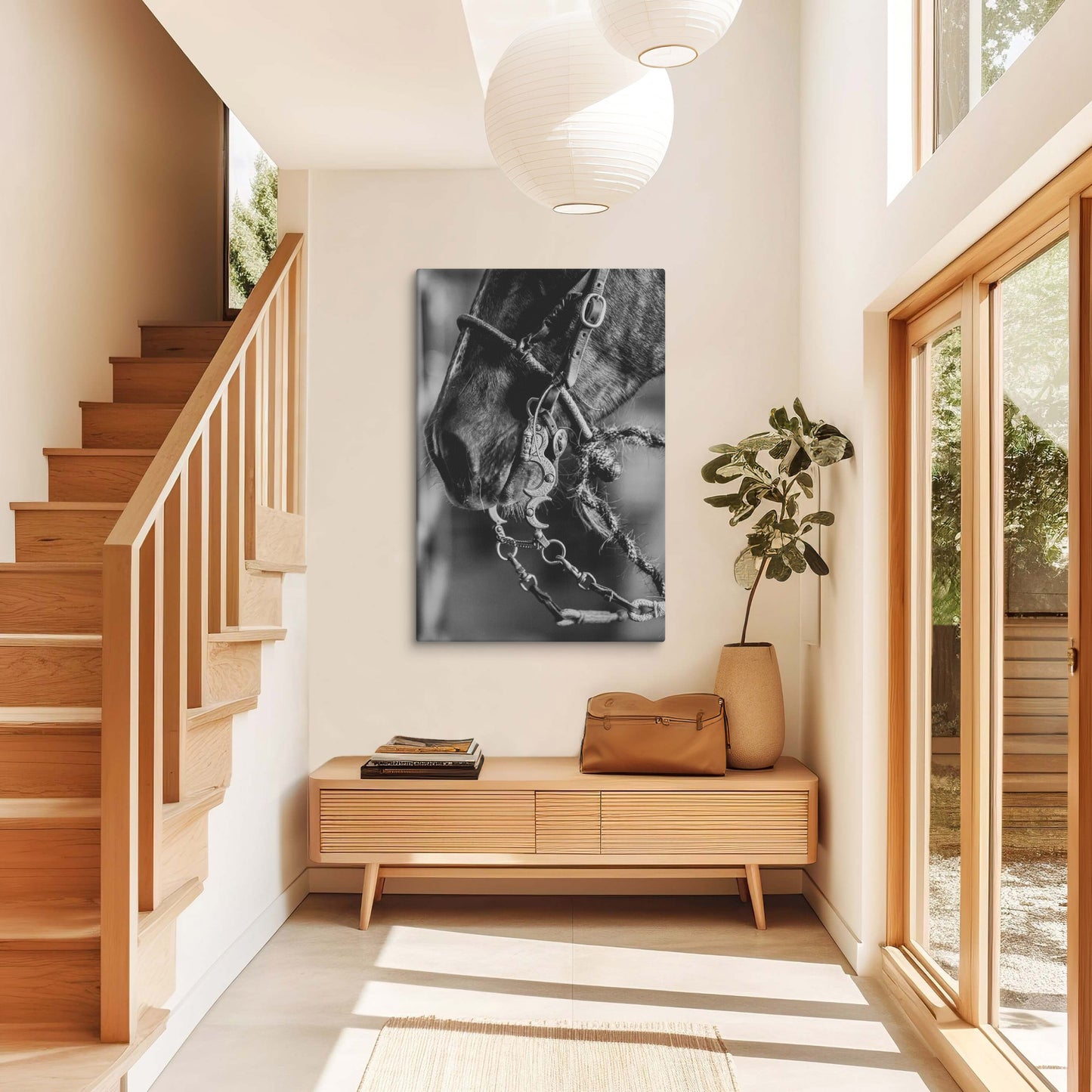 Ready To Work | Bridle Horse Tack Wall Art | Equestrian Home Decor