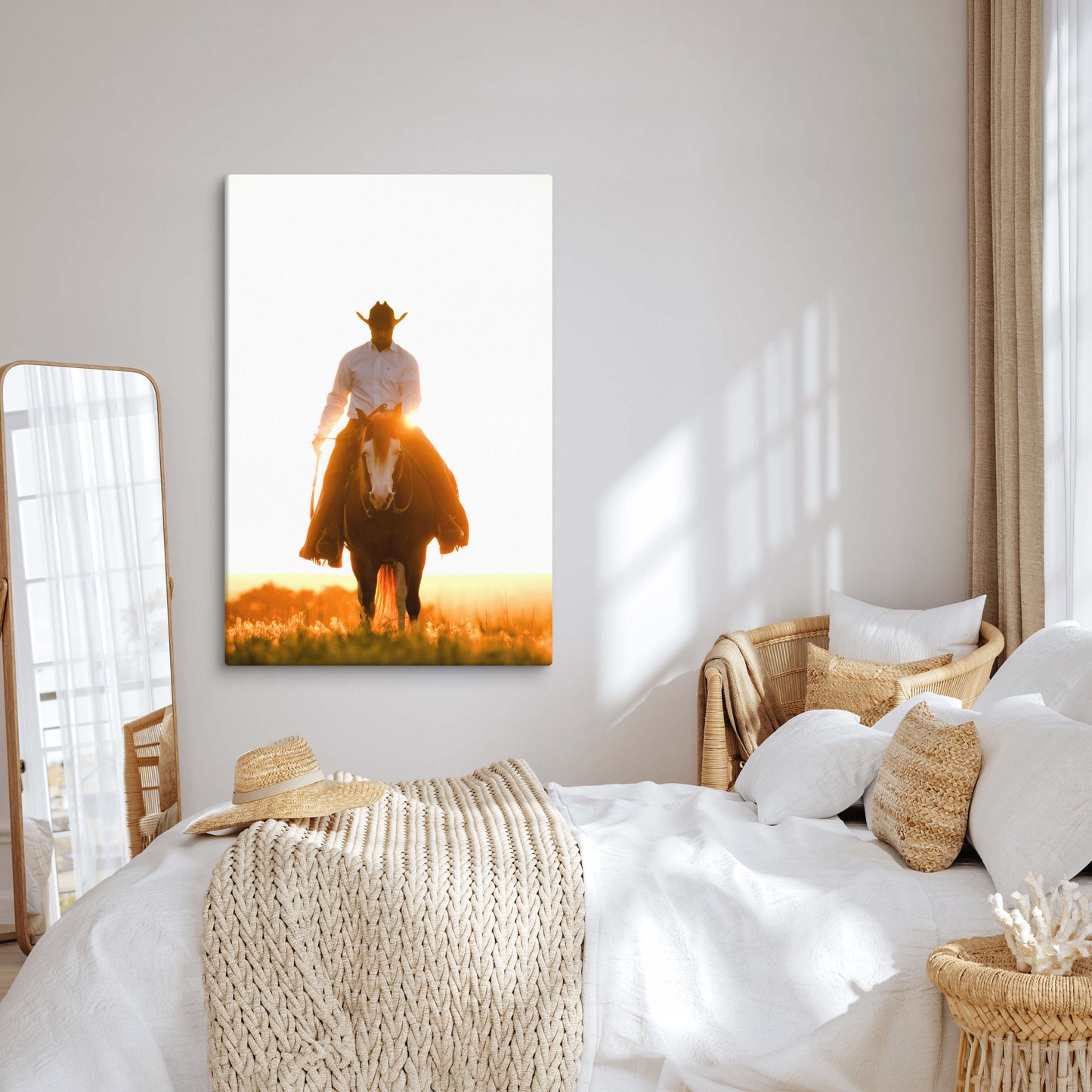 Sunset Cowboy | Western Home Decor | Equestrian Wall Art