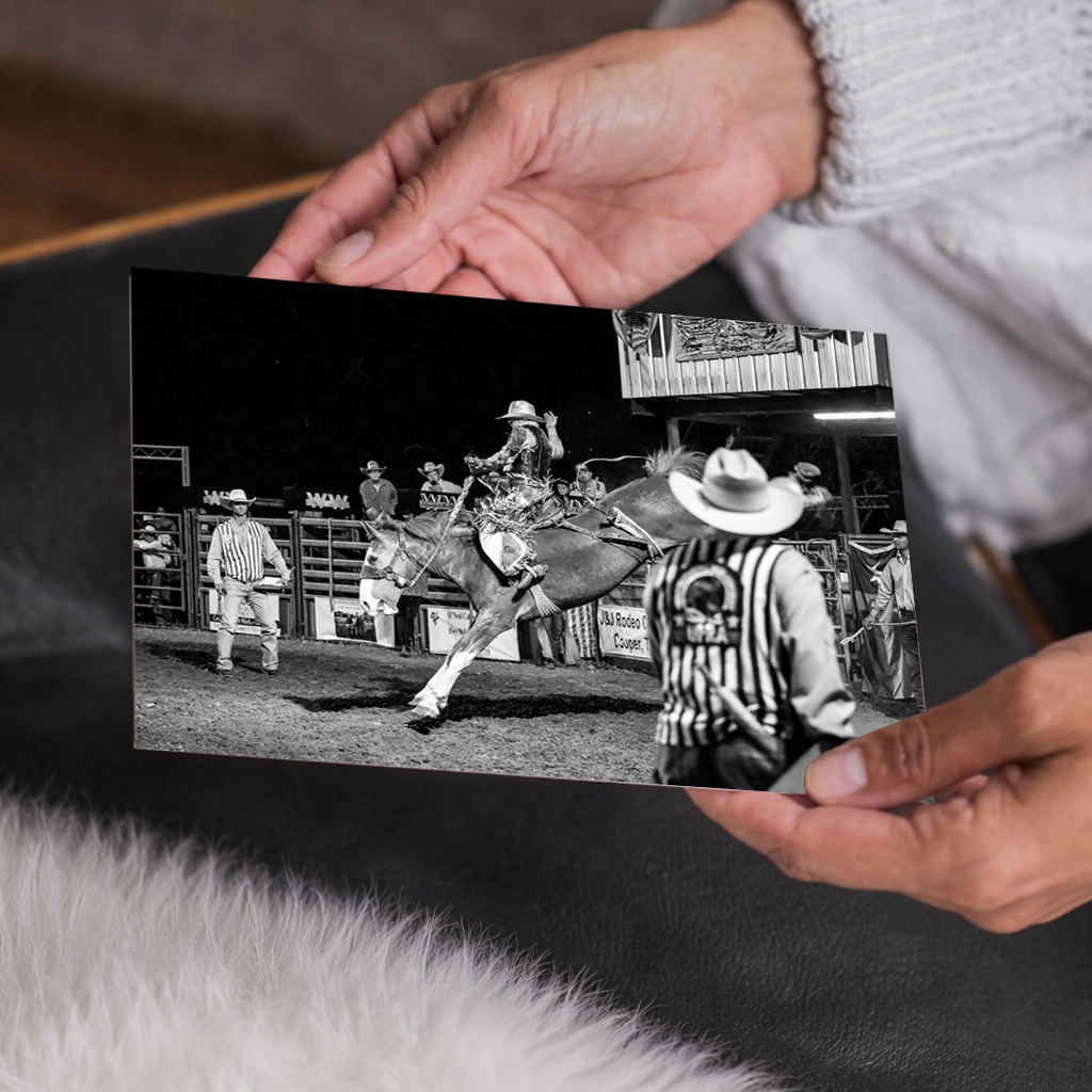 Texas Friday Night Lights Saddle Bronc Wall Art | Original Rodeo Photography
