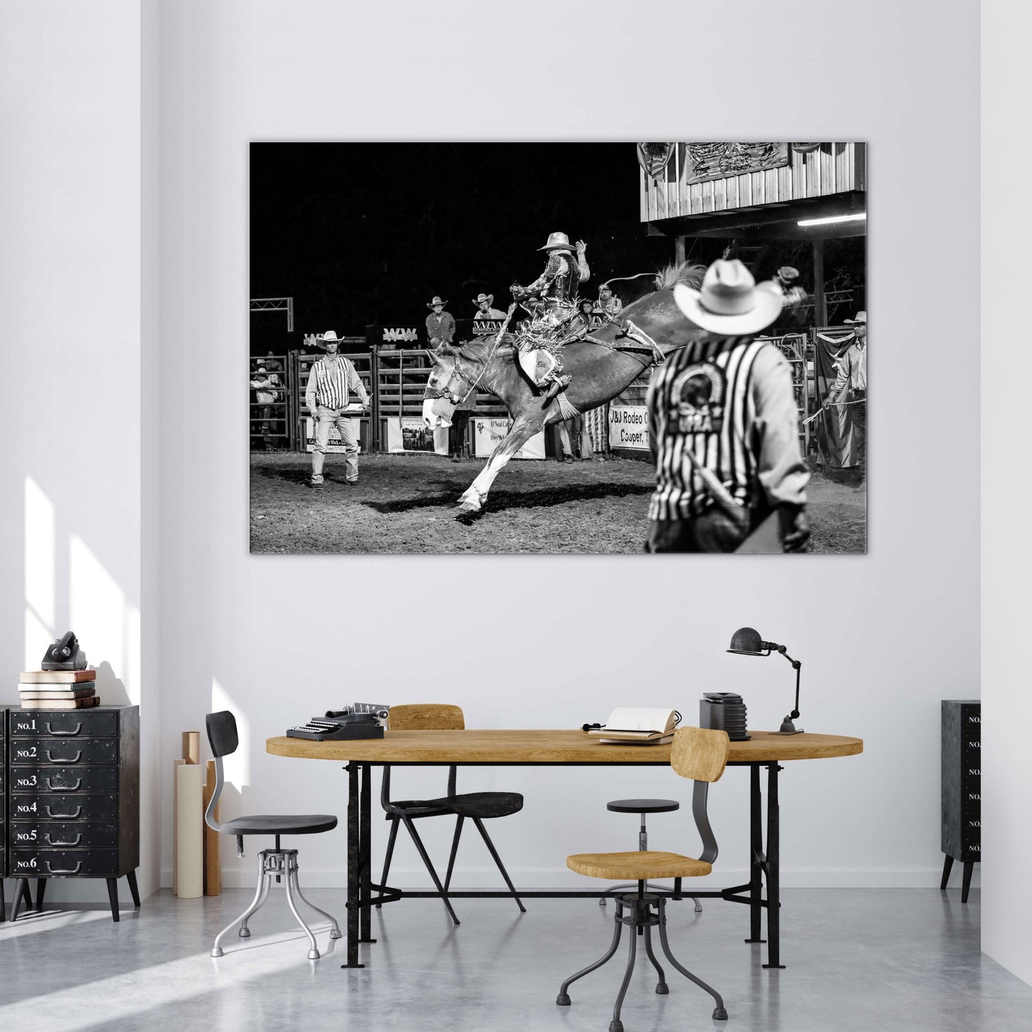 Texas Friday Night Lights Saddle Bronc Wall Art | Original Rodeo Photography