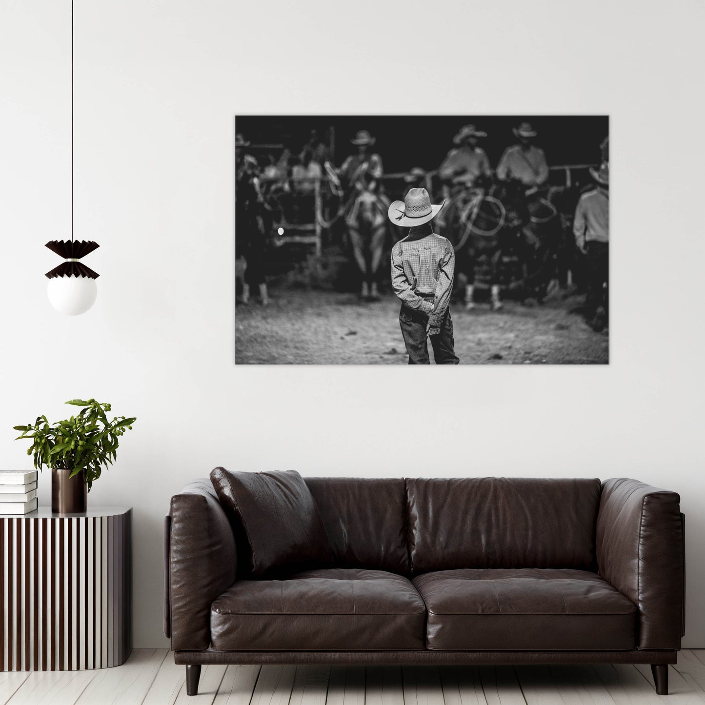 Watch and Learn | Roping Pen Original Photography Cowboy Canvas Wall Art