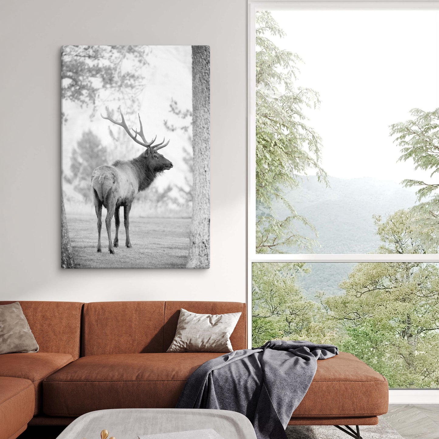 Yellowstone Elk in Black and White | Wildlife Photography, Wall Art